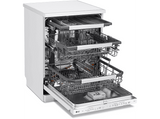 Lavavajillas - LG DF587HHS, 14 servicios, 10 programas, 60 cm, QuadWash™, Tercera Bandeja, ThinQ™, Blanco