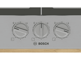 Placa de gas - Bosch PCC6A5I90, 3 zonas, 28 cm Zona grande, Gas natural , 58.2 cm, Acero inoxidable