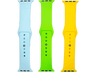 Pack Correas - Friendly License, Apple Watch 38/40/41 mm, Cierre click, Celeste, Verde, Amarillo
