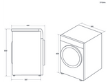 Secadora bomba de calor - Haier HD90-A3Q397U1-S X Series 11, 9 kg, 17 programas, Ultra Reverse Drum,  Wi-Fi, Blanco