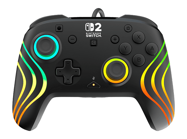 Mando Nintendo Switch 2 - Turtle Beach Afterglow™ Wave Wired Controller, Para Nintendo Switch, Nintendo Switch OLED, Nintendo Switch 2, Cable, Negro