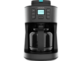 Cafetera de goteo - Cecotec Coffee 66 Grind & Drop, 12 tazas, 1086 W, Programable, Capacidad 1.8 L, Tecnología ExtremeAroma, Grey