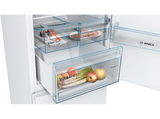 Frigorífico combi - Bosch KGN36XWDP, 324 l, No Frost, 186 cm, Pantalla LED, Blanco