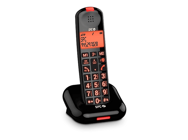 Teléfono - SPC Comfort Kairo, Análogo, 6 Niveles de Volumen, Manos Libres, Botones Grandes, Negro