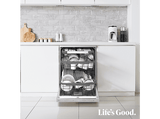 Lavavajillas - LG DF375HVS, 14 servicios, 10 programas, 60 cm, LED táctil, Tercera bandeja, TrueSteam™, QuadWash™, Inox antihuellas