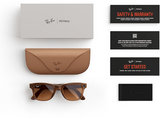 Gafas IA - Ray-Ban Meta, Wayfarer, Caramelo brillante transparente, Polarizadas en marrón