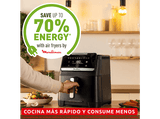 Freidora de aire - Moulinex Easy Fry Silence EZ8428, 7L, Tecnología silenciosa, Compacta, Panel frontal desmontable, Hasta 8 personas, 10 programas