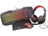 Pack gaming -  Trust GXT 1180RW, 4 en 1, Conexión por USB, Fácil instalación, Multicolor