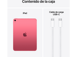 Apple iPad (11ªgen), 512GB, Rosa, WiFi + Cell, 10.9, Retina, Chip A16 Bionic, iPadOS 18, Cable de carga USB‑C, Sin Adaptador de corriente