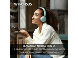 Auriculares inalámbricos - Sony WH-CH535L, Bluetooth 6.0, 55 h batería, Carga rápida, 360 Reality Audio, Conexión multipunto, Diadema, Azul