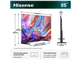 TV QLED 85 - Hisense 85E7S, QLED 4K, Escalador 4K IA, Modo Juego Plus, Dolby Visión IQ, Negro