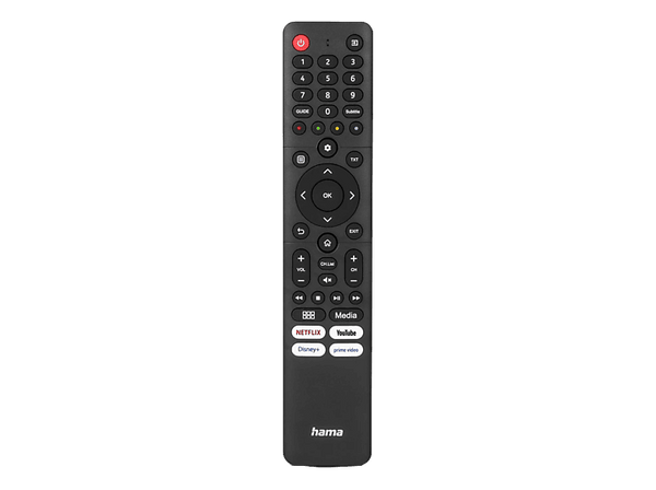 Mando a distancia - Hama 00221067, Para TV Hisense, Acceso Directo a Apps, 10m Alcance, Negro