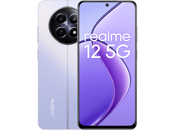 Móvil - realme 12 5G, Twilight Purple, 256 GB, 8 GB RAM, 6.72" Full HD+, MediaTek Dimensity 6100+, 5000 mAh, Android
