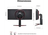 Monitor gaming - LG 34GN850-B, 34, QHD, 1 ms, 144 Hz, HDMI x2, DisplayPort x1, Negro