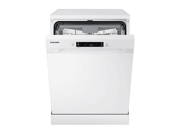 Lavavajillas - Samsung DW60CG550FWQET, 14 servicios, 7 programas, 59.8 cm, Bandeja de cubiertos, Blanco