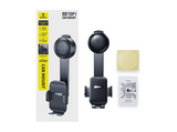 Soporte de móvil para coche - Baseus PrimeTrip Air Clamping, Con ventosa ultrapotente, Giro 360º, Amortiguación y estabilidad, Universal, Negro