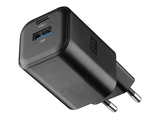 Cargador de pared - CellularLine Multipower 2 GaN, 65 W, Carga rápida, Universal, Negro