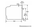 Horno a vapor - Balay 3HD4821X3, Multifunción, Pirolítico, 71 l, 59.4 cm, Acero inoxidable