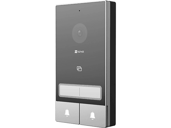 Timbre con cámara - Ezviz Kit HP7 de 2 familias, Resolución 2K (2048 × 1296), Sensor CMOS, Altavoz y micrófono, 20 tonos llamada, 2 pantallas, Negro