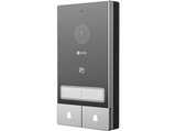 Timbre con cámara - Ezviz Kit HP7 de 2 familias, Resolución 2K (2048 × 1296), Sensor CMOS, Altavoz y micrófono, 20 tonos llamada, 2 pantallas, Negro