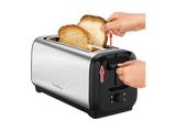 Tostadora - Moulinex Subito LS5S4, Ranura larga, 2 ranuras, Tostado rápido, 7 niveles de tostado, Bandeja recogemigas, Inox,