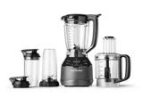 Batidora de vaso - nutribullet Triple Prep System, 1.500 W, Jarra de 1.8 l, Procesador de 1.65 l, Vasos portátiles de 0.9 l y 0.7 l, Táctil, Negro