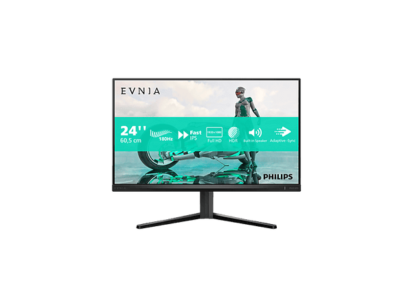 Monitor gaming - Philips 24M2N3200S, 23.8" Full-HD, 180 Hz, 0.5 ms, IPS, Evnia 3000, HDR10, Negro