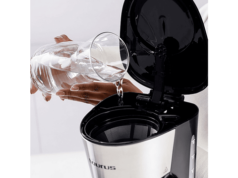 Cafetera de goteo - Taurus Verona 12 Inox, 1000 W, 1250 ml, 12 tazas, Inox