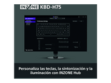 Teclado gaming - Sony INZONE KBD-H75, Disparo rápido, Interruptores magnéticos, TKL, Sondeo 8000 Hz, RGB, PC FPS, Fnatic, US Layout, KBDG900, Negro