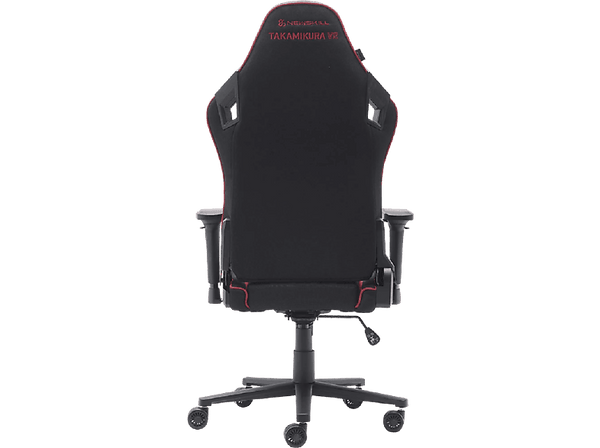 Silla gaming - Newskill Takamikura V2, Reposabrazos 4D, Tela Transpirable, Cojines Lumbar y Cervical, Reclinable en 180º, Hasta 136 kg, Rojo