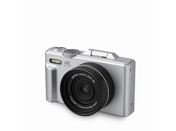 Cámara - Prixton Xplorer DV900, 64 megapixel, 4K 3840p, 3" Pantalla LCD, IPS, Zoom 4X, Flash, Plata