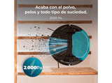 Robot aspirador - Cecotec Conga M10 X-Treme, 120 min, Navegación giroscópica ordenada, 2000 Pa presión succión, Negro