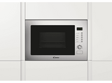 Microondas integrable - Candy MIC25GDFX, Grill, 900W, 10 programas niveles, 25l, Sin marco, Plato giratorio 31.5cm, Inox