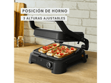 Grill - Moulinex Supergrill 3 en 1 GI5108, 2000W, 3 opciones de altura, placas extraíbles, 3 temperaturas, Apertura 180º, Inox