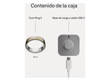 Anillo inteligente - Oura Ring 5, Talla 10, Hasta 9 días autonomía, Bluetooth, 50 métricas de salud, Titanio, Oro