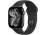 Apple Watch Series 11 (2025), GPS+CEL, 46 mm, Caja de aluminio Negro Azabache, Correa deportiva Negra, M/L, Calidad del sueño, 24h Autonomía