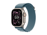 Apple Watch Ultra 3 (2025), GPS+CEL, 49 mm, Caja de Titanio Natural, Correa Alpine Loop Azul claro, S, Calidad del sueño, Via satélite, 42h Autonomía