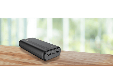 Powerbank - CellularLine PBENTRY20000K, 20000 mAh, USB tipo A y C, Negro