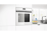 Horno a vapor - Balay 3HD5829B3, Multifunción, Pirolítico, 71 l, Función Freidora de Aire, Control Deslizante, 60 cm, Cristal Blanco