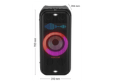 Altavoz de gran potencia - LG X BOOM DXL7T, 250W, Bluetooth, Karaoke, luces y pantallas LED, Resistencia al agua IPX4, Autonomía 20h, Negro