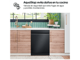 Lavavajillas - LG DF375HMS, 14 servicios, 10 programas, 60 cm, LED táctil, Tercera bandeja, TrueSteam™, QuadWash™, Acero negro grafito antihuellas