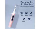 Cepillo eléctrico - Oral-B iO 5S, 1 cabezal , Estuche de viaje, Diseñado por Braun, Rosa