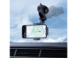 Soporte de móvil para coche - Baseus Go UltraControl, Universal, Sistema de ventosa ultrapotente, Ajustable, Rotación 360º,  Negro Cluster
