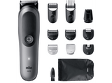 Afeitadora multifunción - Braun Todo En Uno Series 5 AIO5560, Kit De Styling 11 en 1, Lámina Afilada, 14 Longitudes, Barba, Pelo y Cuerpo, Gris
