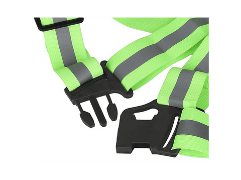 Chaleco reflectante - SK8 HECHARE1, Bandas Reflectantes, Correas Ajustables, Verde Neón