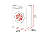 Lavadora carga frontal - Haier X9 Series HW110-B14387UIB, 11 kg, 1400 rpm, Función Vapor, Blanco