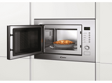 Microondas integrable - Candy MIC25GDFX, Grill, 900W, 10 programas niveles, 25l, Sin marco, Plato giratorio 31.5cm, Inox