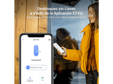 Cerradura electrónica - Ezviz DL01 Pro+DL01CP+A3 Kit, Aluminio, 4 pilas alcalinas AA, Ezviz, Gris