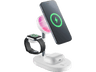 Cargador móvil inalámbrico - CellularLine MAG TRIO, Estación de carga Mag con tecnología Qi2, Blanco