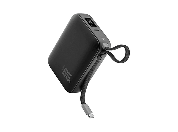 Powerbank - CellularLine Pocket, 20000 mAh, Carga rápida, 65 W, Hasta 144h de carga, USB C, Negro